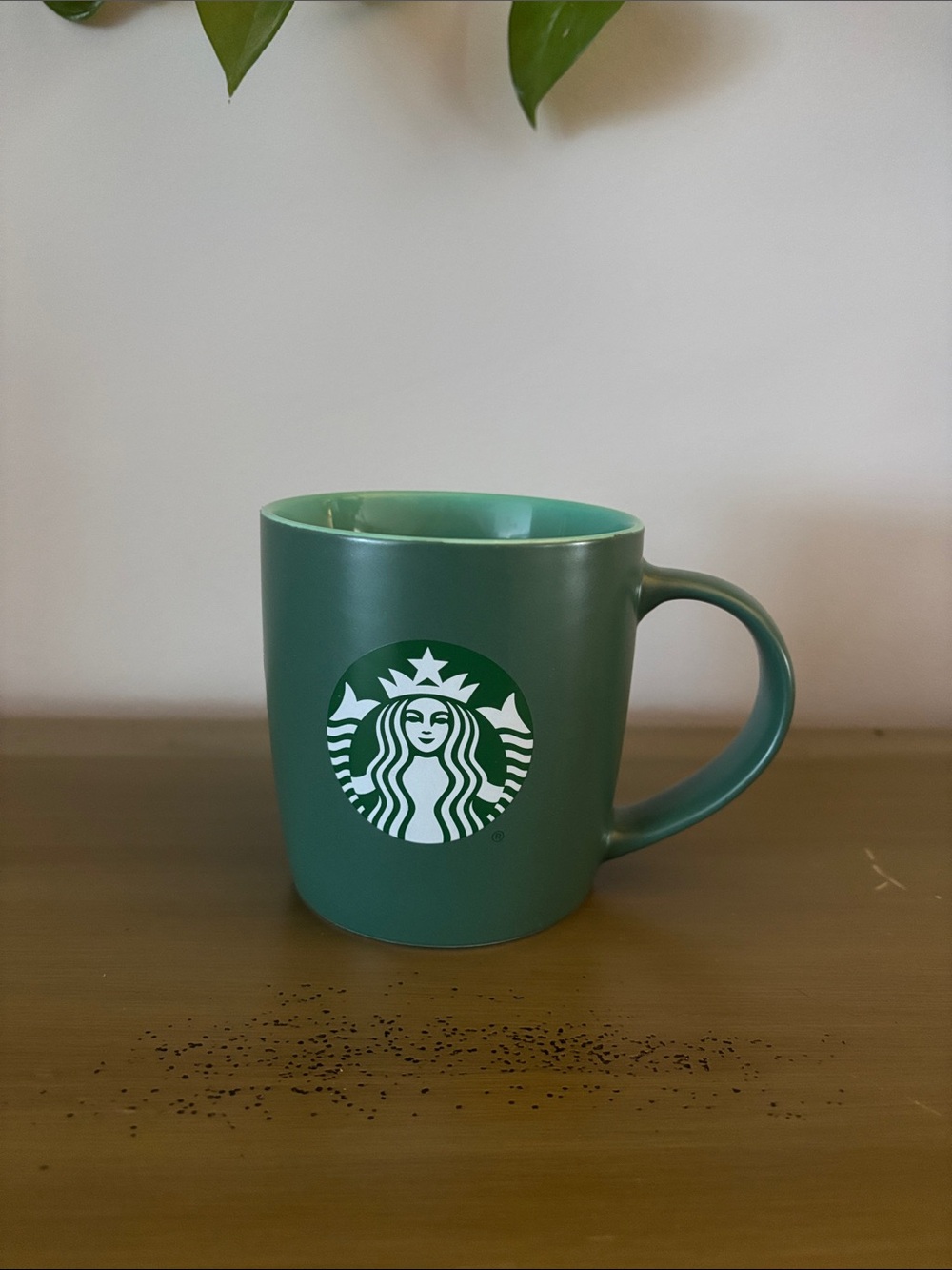 Starbucks Two-Tone Green Ceramic Mug with White Siren